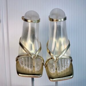 Gold Strappy Sandals